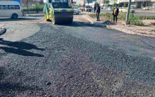 Paving and repairing potholes and failures in several places of 100 meters street and 40 meters street