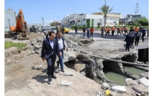 The governor of Erbil visited the construction of 30-meter street box sewerage project