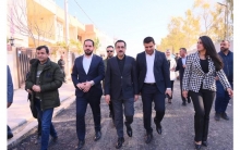 The governor of Erbil visited the paving project of several streets in the Grd Jutyar