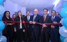In Erbil maternity hospital. The neonatal intensive care unit and part of the operating theatre were opened after renovation  