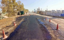Paving and repairing potholes and failures of Gazna main road